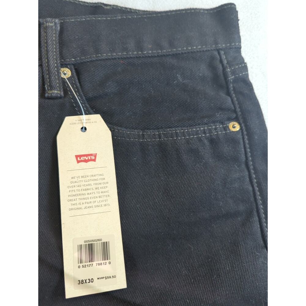 Levi's 505 Men's Regular Fit Straight Leg Jean, 38Wx30L - Black New - Picture 5 of 9